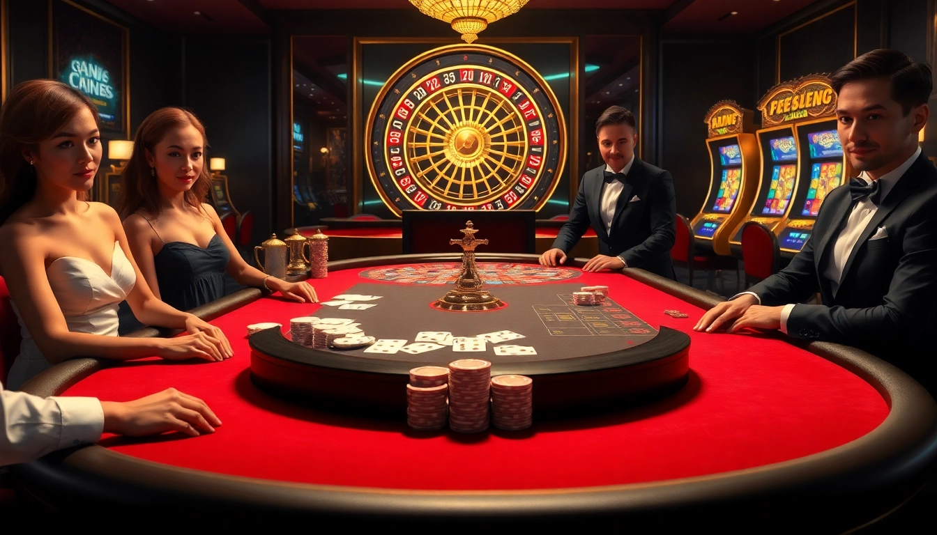 Engaging players at the luxurious casino table featuring https://zk88.club/ high-stakes poker action.