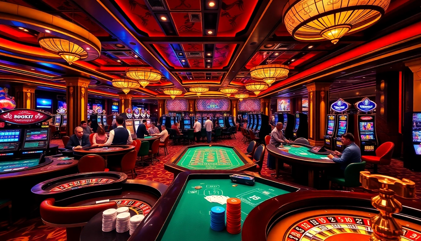 Experience exciting gameplay at the casino 88i with vibrant gaming tables and slot machines.