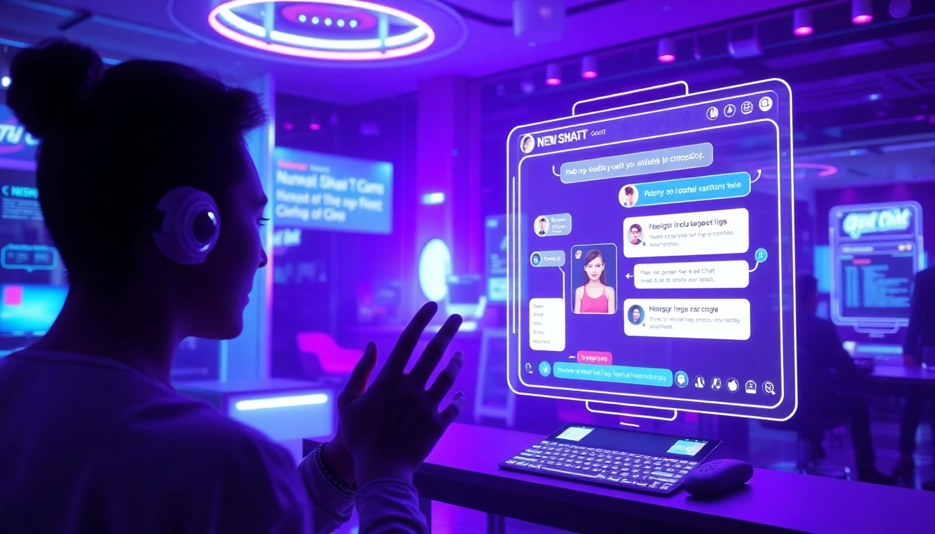 Explore the immersive world of best nsfw ai chatbots through a vibrant, futuristic chat interface.