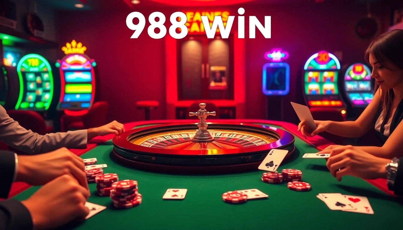 Exciting casino scene showcasing players winning at the roulette table, emphasizing 98 win moments.