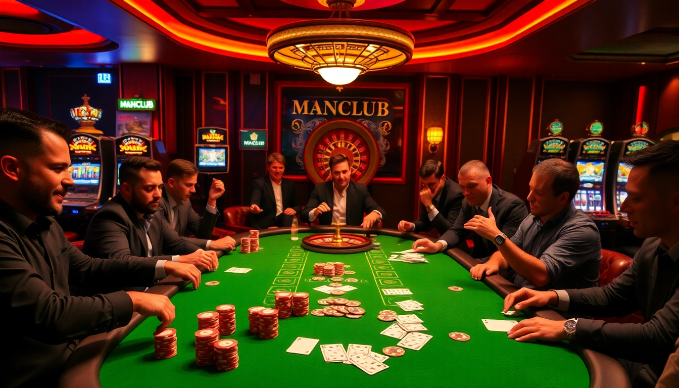 Players engage in high-stakes poker at MANCLUB, a distinguished online gaming platform.