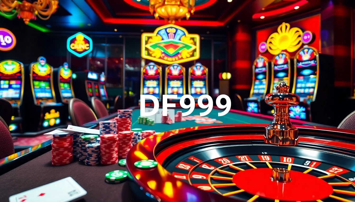 Experience the thrill of DF999 casino gaming with vibrant chips and engaging gameplay.