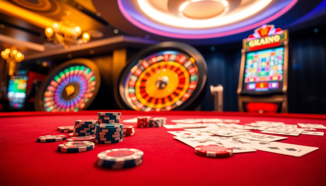 Experience exciting online betting at https://ok365s.co/, spotlighting vibrant poker chips and winning cards.