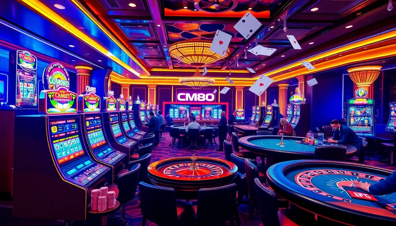 Experience the thrill of cm88 as players enjoy vibrant casino games with colorful chips and immersive tables.