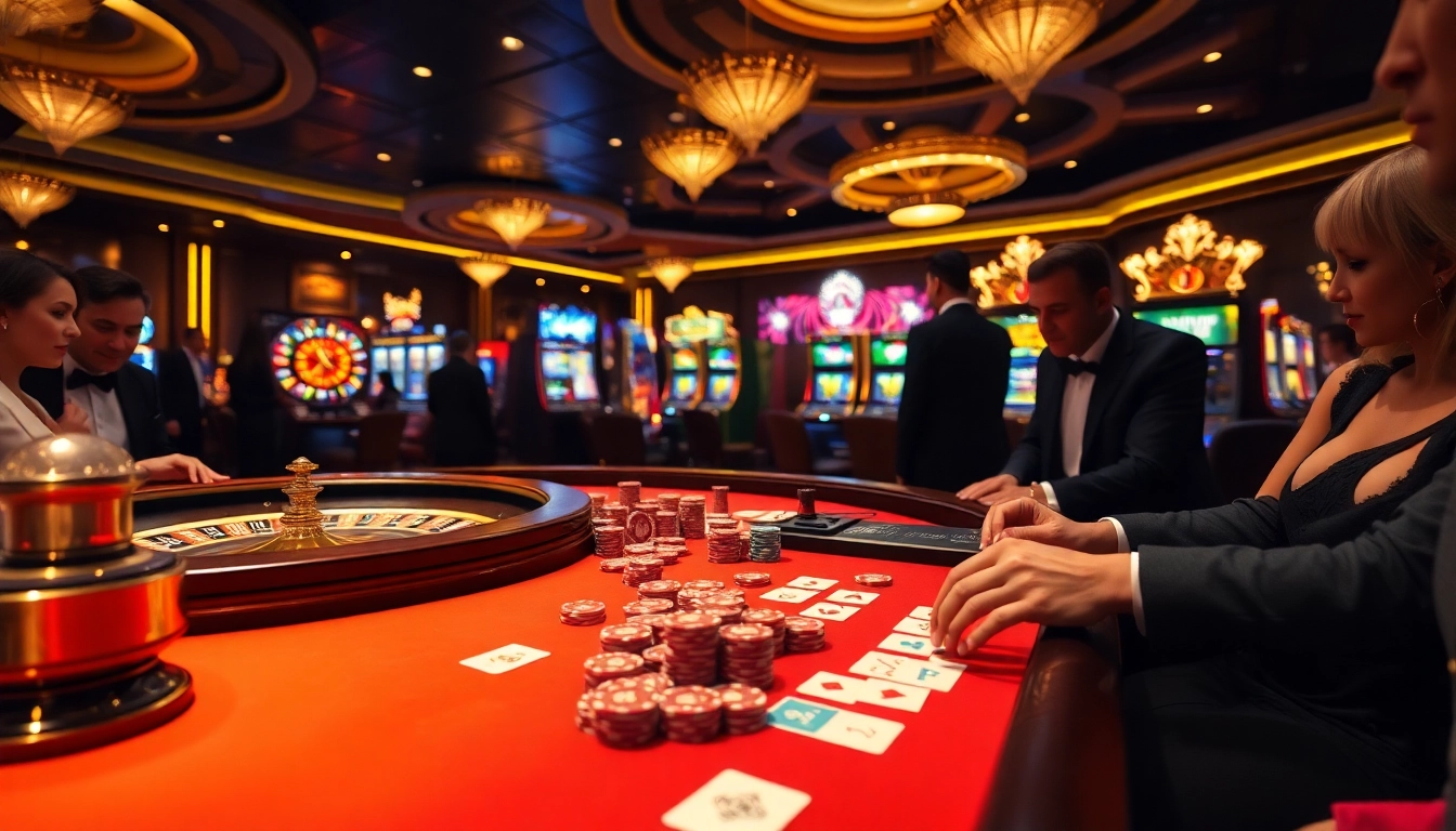 Engaged players enjoying a high-stakes poker game while deciding to play rikvip.
