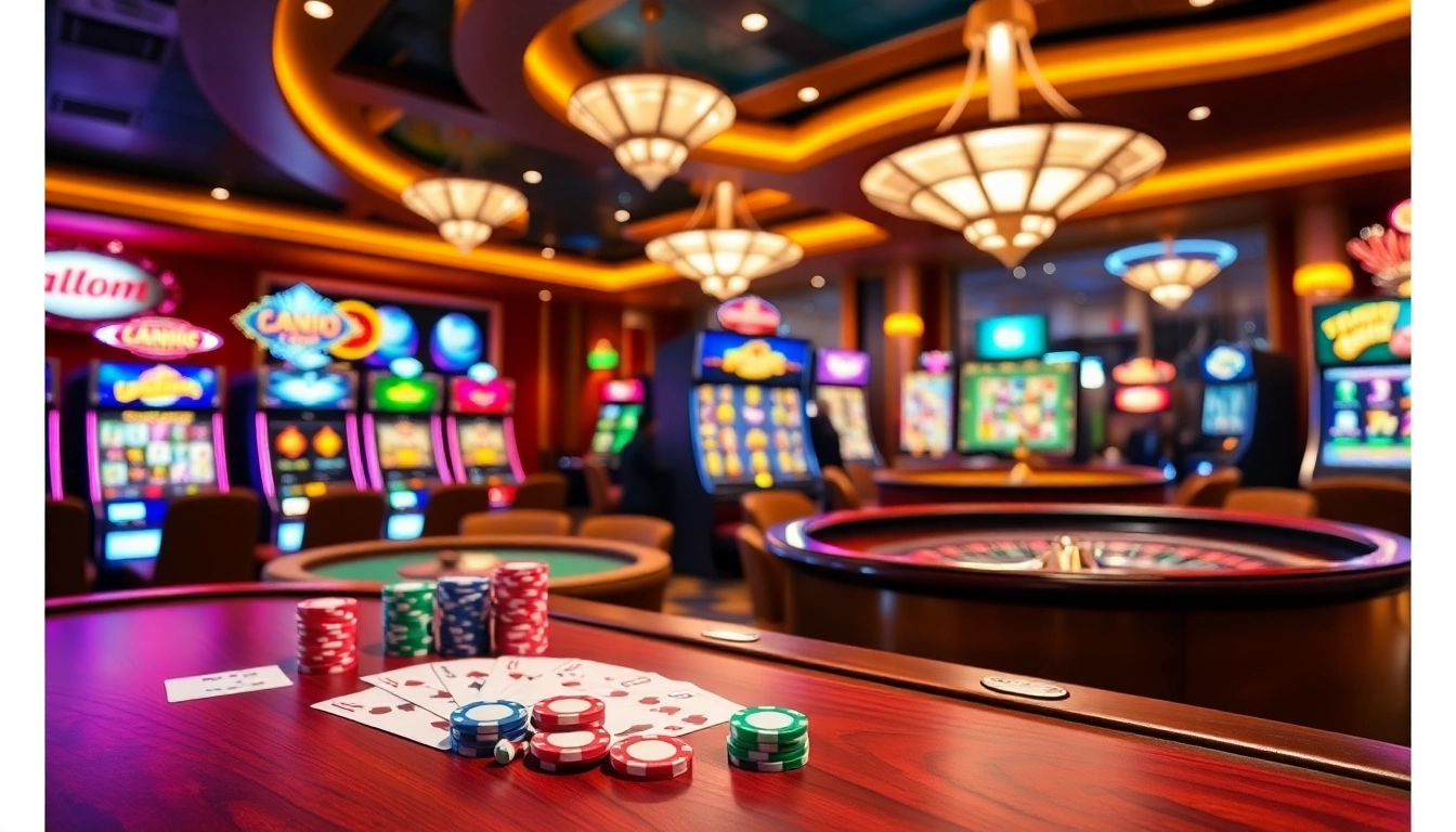 Players enjoying casino games with excitement at https://rr88.navy/ amidst luxurious decor.