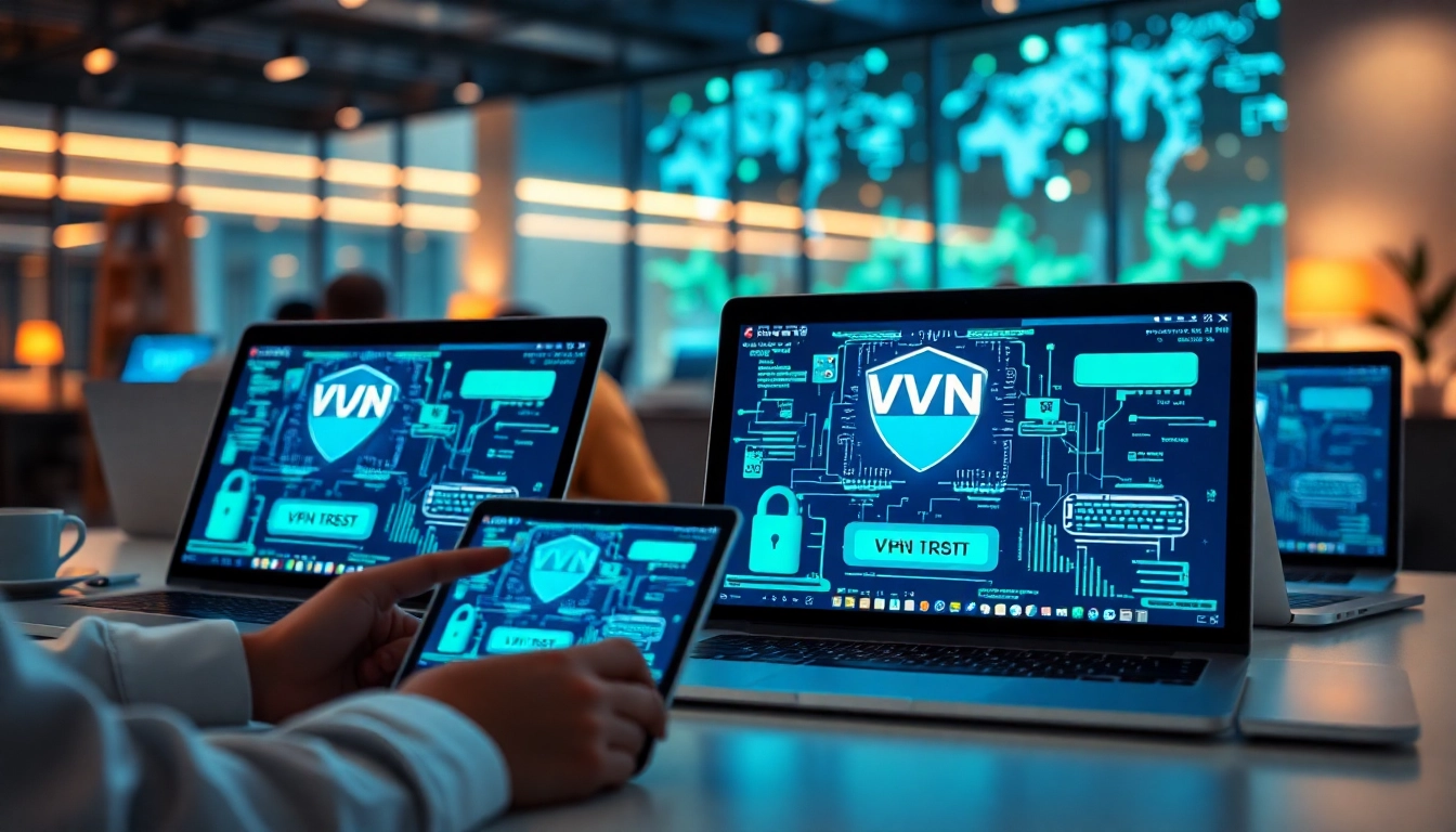 快连VPN在现代工作环境中展示前沿技术，突出安全性与用户参与度。