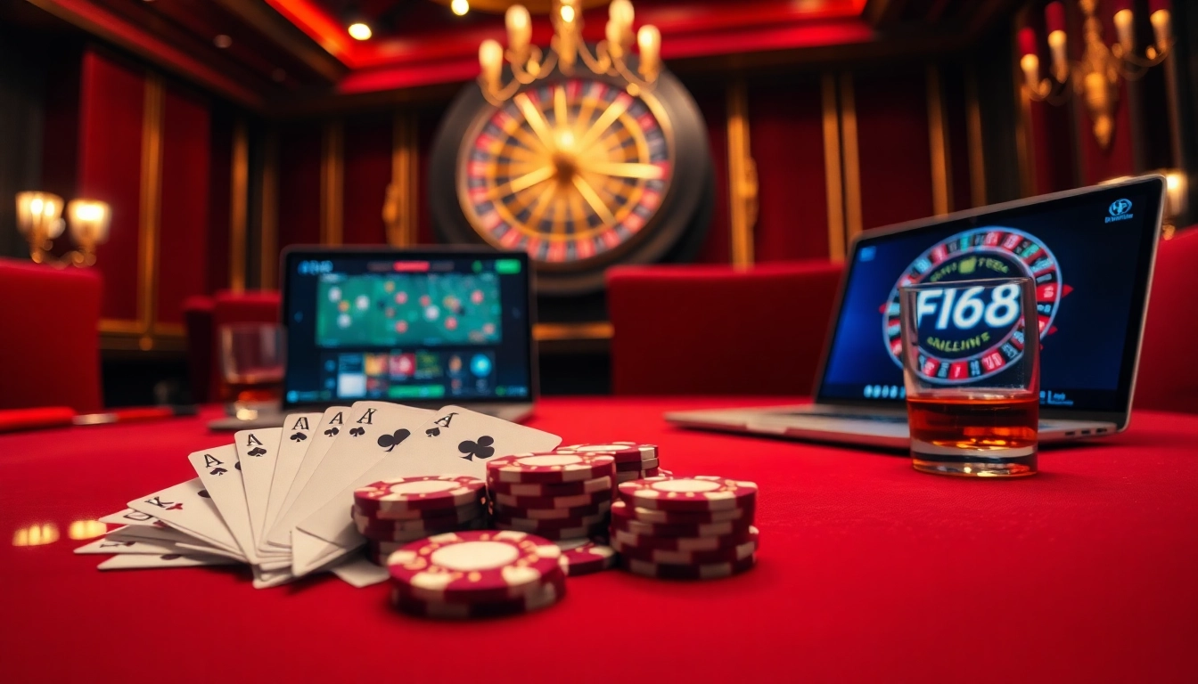 Engage with exciting gameplay at https://f168.blue/ featuring poker, roulette, and vibrant casino elements.