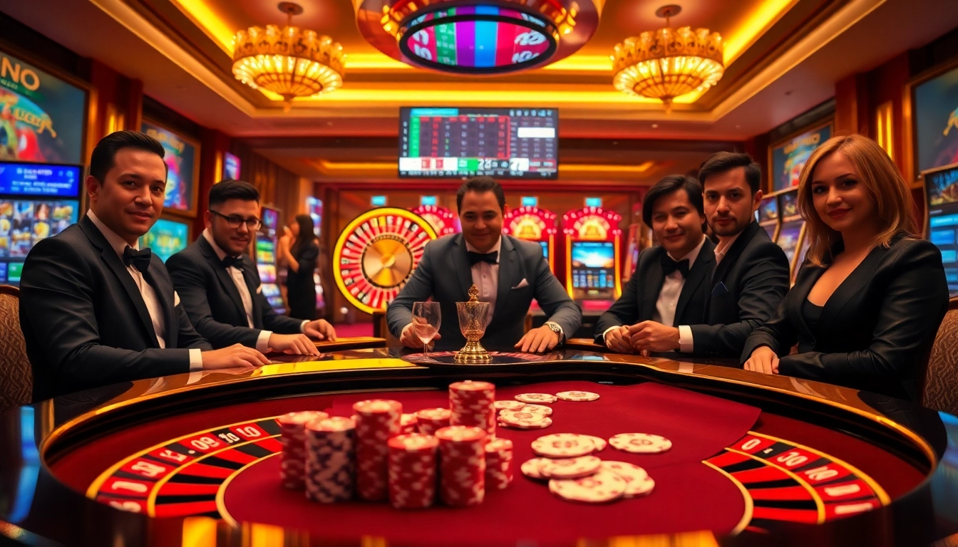 Experience the excitement at gg88 com with glamorous casino gaming featuring poker chips and vibrant slot machines.