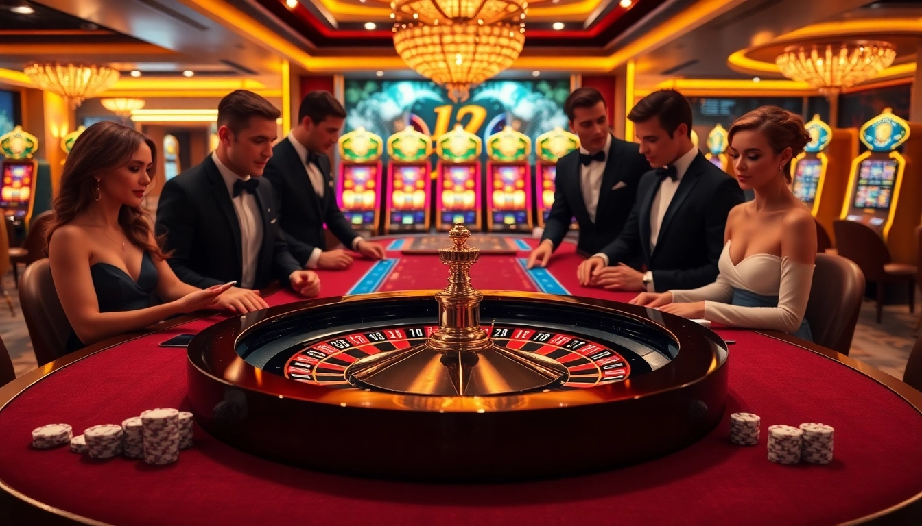 A lively game at a roulette table showcasing excitement, representing online gambling at https://kjc.money/.