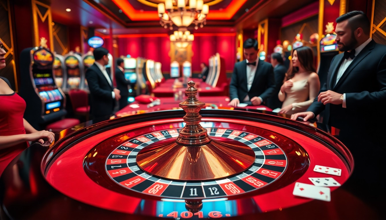 Engaged players enjoying a roulette game, highlighting trust with XXGG com é confiável in a luxurious casino setting.